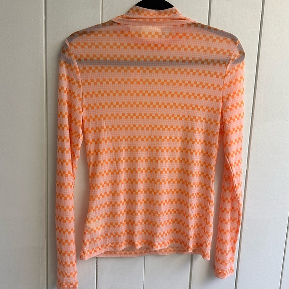 Anthropologie - mesh checkered turtleneck - S - NWT - Picture 3 of 3